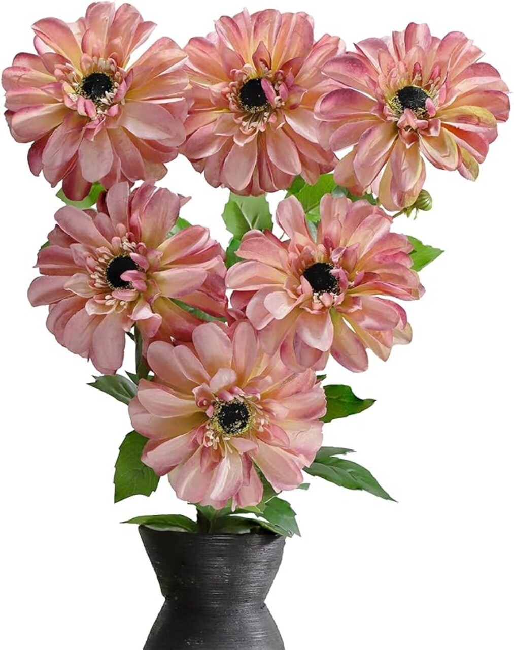 6 Pack Artificial Chrysanthemums Deep Pink Silk Flowers,24'in Long Stem Fake Mums,Suitable for Spring Easter Flowers,Wedding Decoration Bouquets,Fall Decor,Home Decor(Autumn Powder)